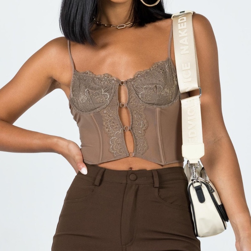 Princess Polly corset Lerina top mushroom